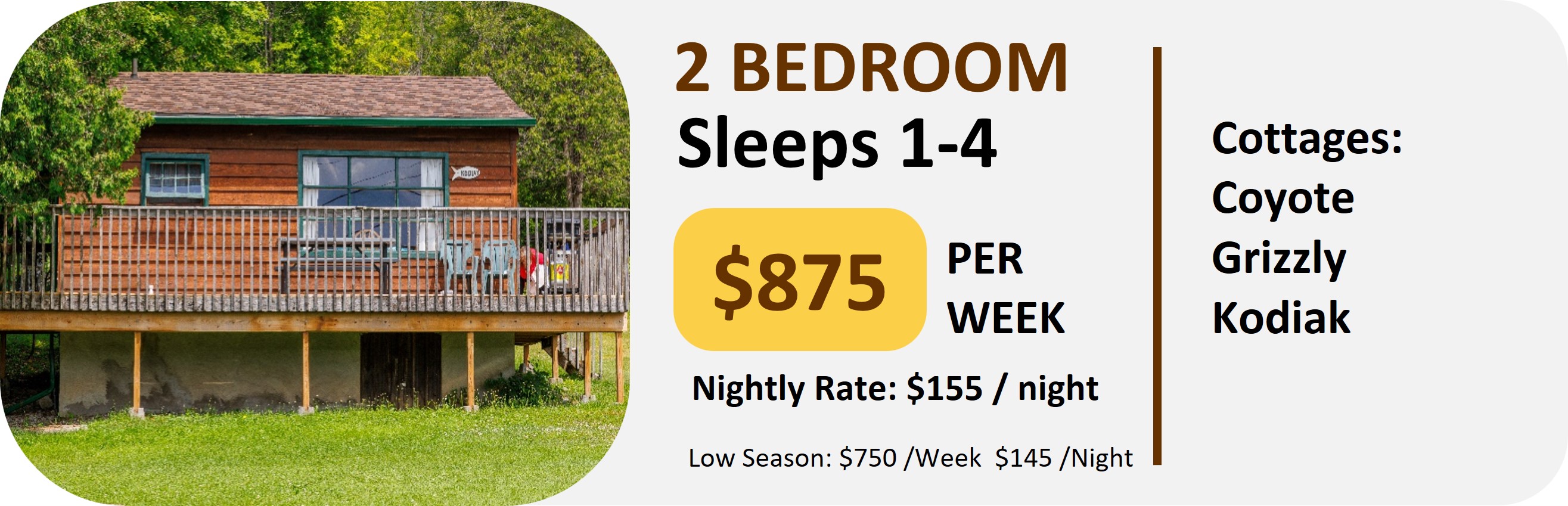 2 Bedroom Accommodations